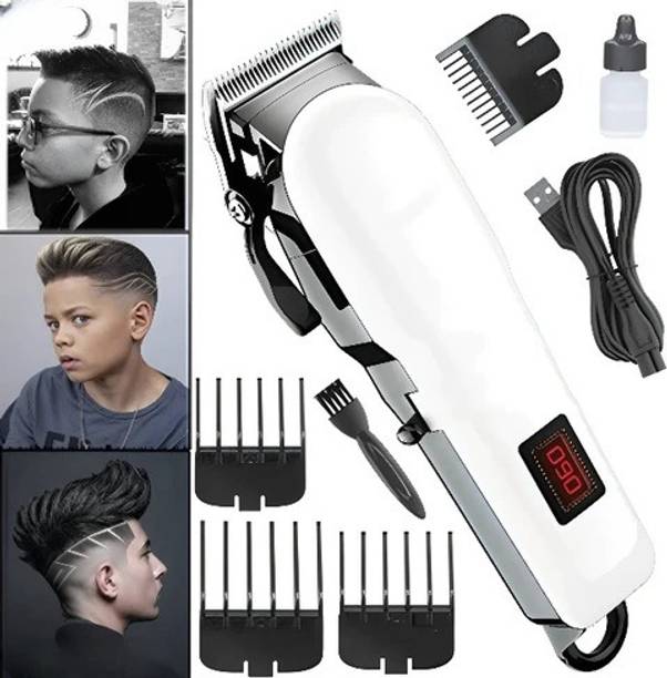 Tradhi Hair Salon Rechargeable Trimmer men, Hair Clipper, Body Grooming Fully Waterproof Trimmer 240 min Runtime 4 Length Settings