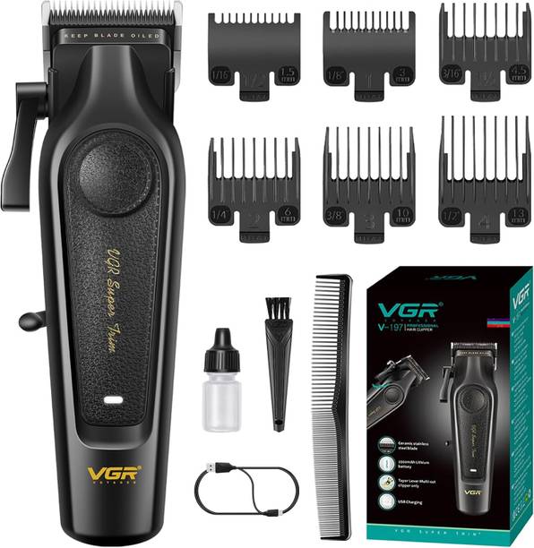 VGR V-197 Trimmer 200 min Runtime 6 Length Settings