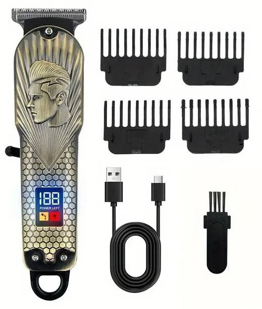 RACCOON Dragon Style Electric T Blade Trimmer Zero Gapped Edgers Men's Grooming Kit Fully Waterproof Trimmer 60 min Runtime 5 Length Settings