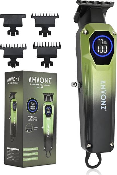 AMVONZ A-105 Professional Hair Trimmer 7000 RPM Motor, Type-C Charging Trimmer 180 min Runtime 3 Length Settings