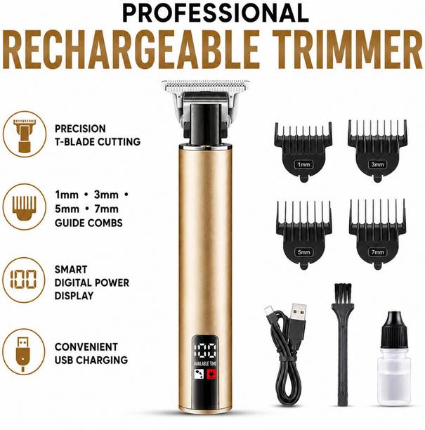 MynxeHTC Rechargeable cordless design offers convenient beard, hair and detail trimming. Fully Waterproof Trimmer 100 min  Runtime 4 Length Settings