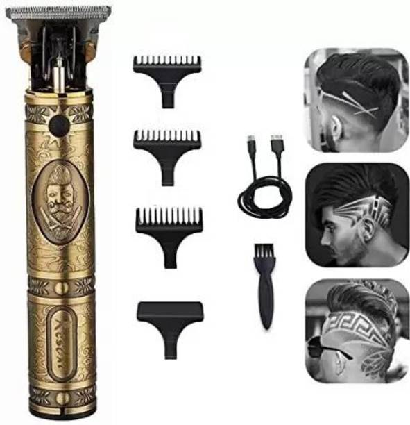 UZAN Professional Golden Trimmer Haircut Grooming Kit Metal Body Rechargeable trimmer Fully Waterproof Trimmer 90 min Runtime 4 Length Settings