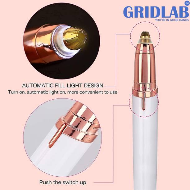 Gridlab Trimmer Eyebrow Trimmer Machine For Eybrow Hair Remover Safely Trimmer 120 min  Runtime 0 Length Settings