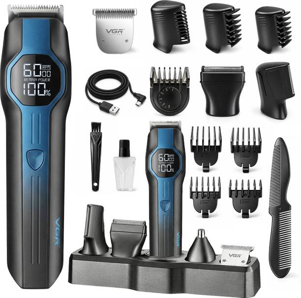 VGR V-173 Professional Fully Waterproof Trimmer 210 min Runtime 4 Length Settings