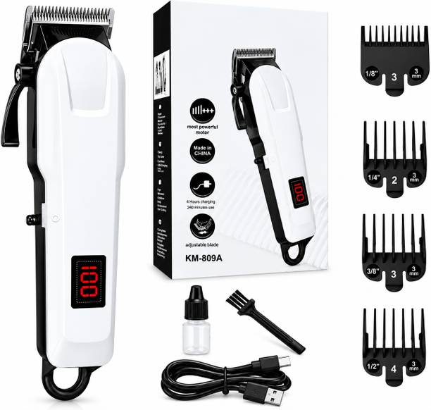 CLINLINSO 809 Men’s Hair Trimmer – Precision Beard & Hair Cutting Machine Fully Waterproof Trimmer 240 min  Runtime 4 Length Settings