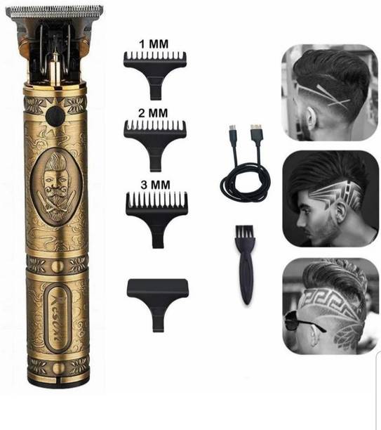 UZAN Professional Golden t99 Trimmer Haircut Grooming Kit Metal Body Rechargeable 51 Shaver For Men, Women