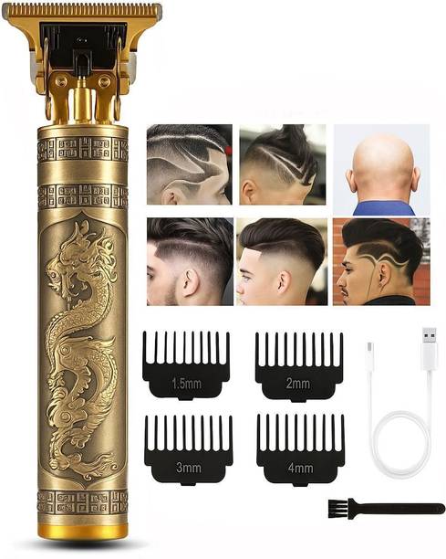 Sahaj Enterprise Trimmer Men || Premium Full Metal Body Vintage T9 || 0mm Cutting Hair Trimmer 60 min Runtime 0 Length Settings