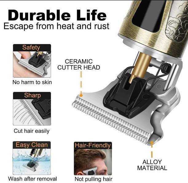 U Z A N Professional T99 Maxtop Golden trimmer ,clipper shaver ,Beard Hair Trimmer M1 Trimmer 90 min  Runtime 3 Length Settings