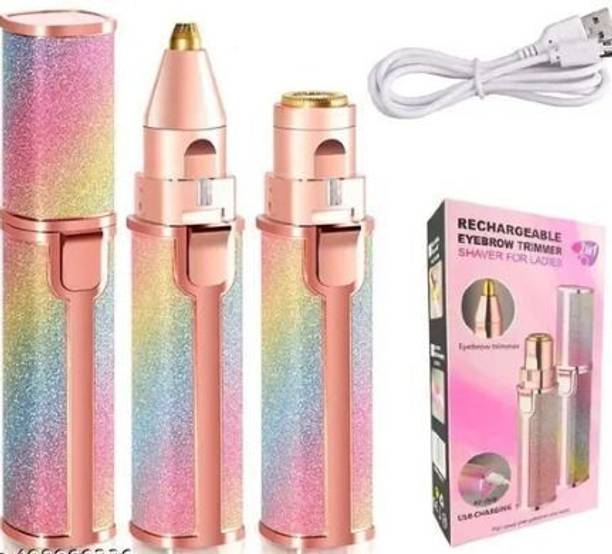 Votvy A2 Portable 2 In 1 Eyebrow Remover and Pain less Hair Remover Fully Waterproof Trimmer 60 min  Runtime 2 Length Settings