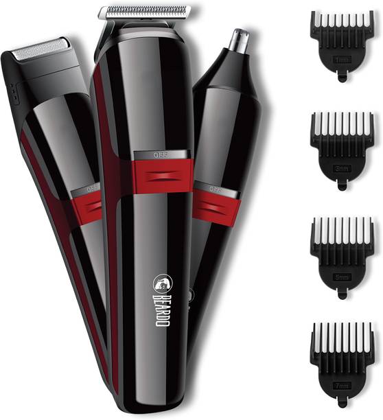 BEARDO Ape-X 3-in-1 Trimmer, nose trimmer, shaver, manscaping. Trimmer 120 min  Runtime 20 Length Settings