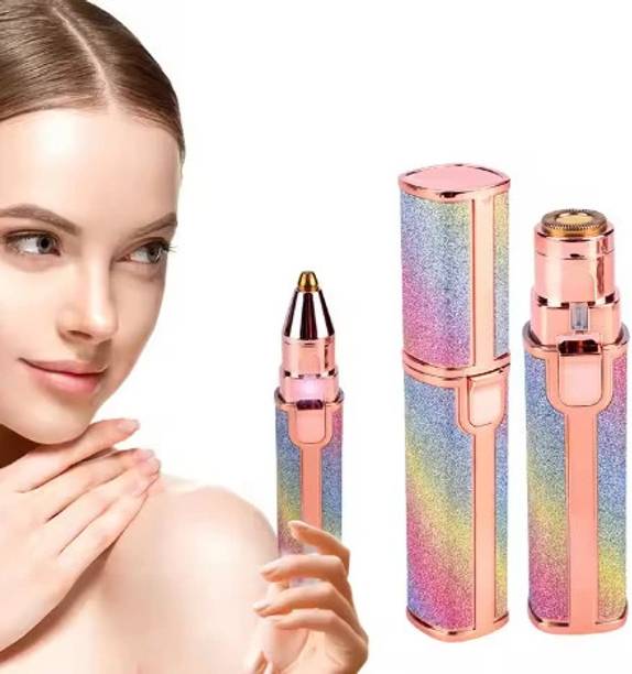 The P A4 2 in 1 Painless Eyebrow Rechargable Trimmer & Facial Hair Removel for Women Fully Waterproof Body Groomer 100 min  Runtime 3 Length Settings