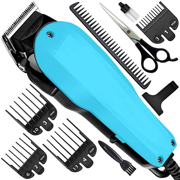 QGS Men’s AT Powerful Hair Clipper Professional Beard Moustache Hair Cutting Trimmer Fully Waterproof Grooming Kit 510 min  Runtime 8 Length Settings