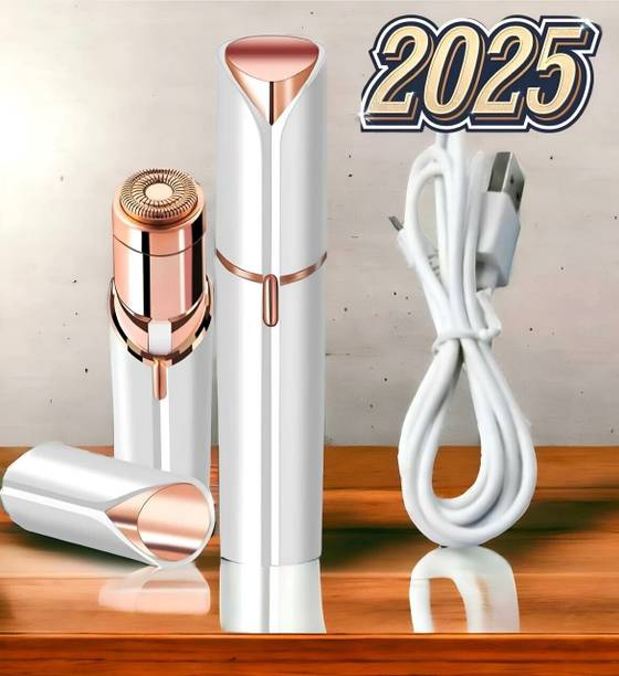 Glamezone Lipstick Shape Flawless Electronic Rechargable Facial Hair Remover Shaver Waxing Trimmer 60 min  Runtime 0 Length Settings