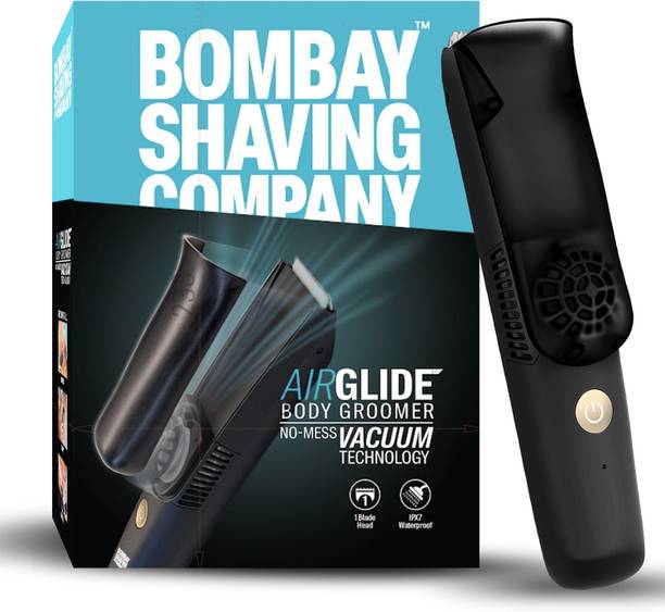 BOMBAY SHAVING COMPANY AirGlide Full Body Trimmer With Vacuum Tech-Zero Mess Beard,Body,Balls Trimming Body Groomer 50 min Runtime 4 Length Settings