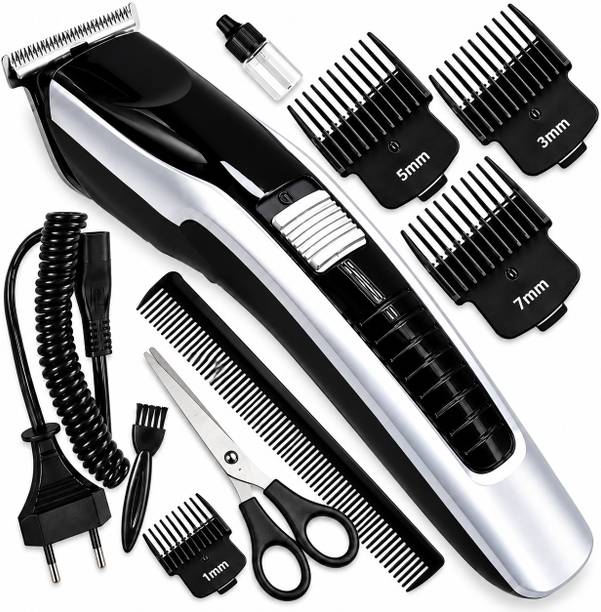 RACCOON 538 Trimmer men Beard and Hair Trimmer for Men, Scissor, 4 Combs Fully Waterproof Trimmer 60 min Runtime 5 Length Settings