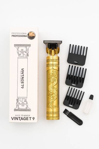 vintagee T9 Professional Hair Trimmer for Men |Cordless Rechargeable Beard & Hair Clipper Trimmer 120 min  Runtime 5 Length Settings