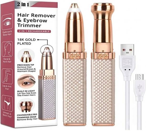 Abham Rechargeable Facial Hair Remover & Precision Eyebrow Trimmer for Women Trimmer 45 min  Runtime 0 Length Settings