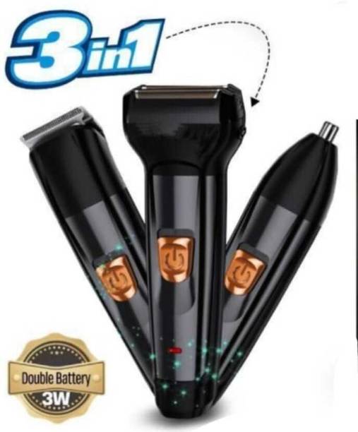 Trendy styler wireless 3-in-1 Beard Nose & Ear trimmer shaving zero machine Trimmer 180 min  Runtime 1 Length Settings