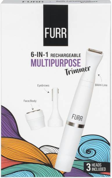 FURR By Pee Safe Trimmer For Women Multipurpose & Rechargeable | Pain Free Hair Removal Trimmer 45 min  Runtime 0 Length Settings