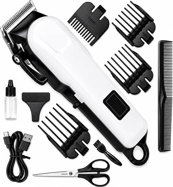 RACCOON Professional Rechargeable and Cordless 809A Hair Clipper, Scissors Fully Waterproof Trimmer 180 min Runtime 5 Length Settings