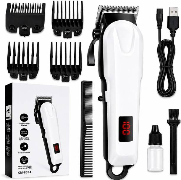 ChinuStyle 809A Professional Hair Clipper with LED Display Trimmer 180 min Runtime 5 Length Settings