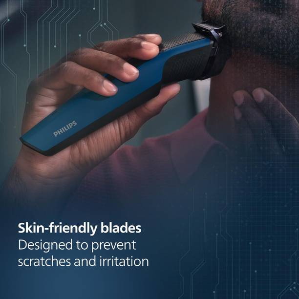 PHILIPS BT3303/30 Trimmer 45 min Runtime 10 Length Settings  (Black, Blue)