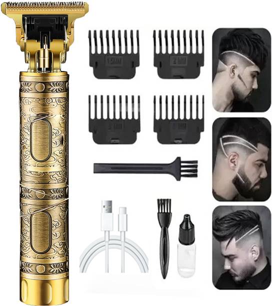 GETTRADE Professional Vintage T9 Hair Trimmer Clipper T-Shape Design & Dragon Style G105 Trimmer 60 min  Runtime 4 Length Settings