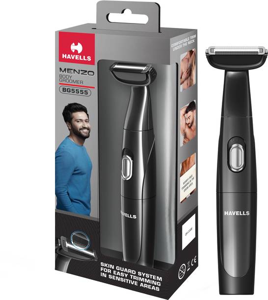 HAVELLS Menzo BG5555 Body Groomer 90 min Runtime 3 Length Settings