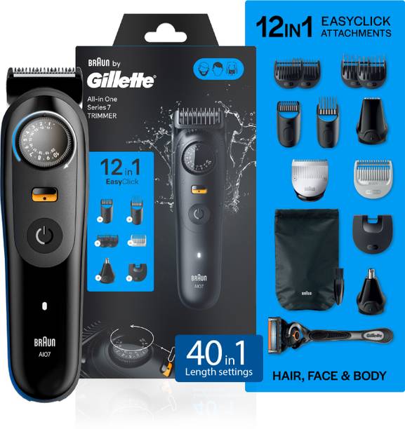 Gillette AIO7 Trimmer 120 min Runtime 40 Length Settings
