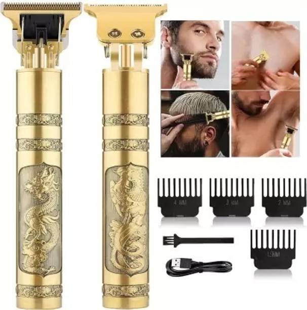 GETTRADE T9 Vintage USB Rechargeable Cordless Electric Beard Trimmer Hair Clippers G80 Trimmer 60 min  Runtime 4 Length Settings