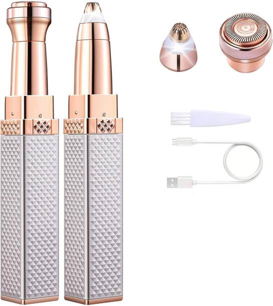ClothyDeal 2 in 1 Premium Rechargeable Eyebrow Trimmer|Nose,Fullbody Hair Remover_68H1 Trimmer 90 min  Runtime 1 Length Settings