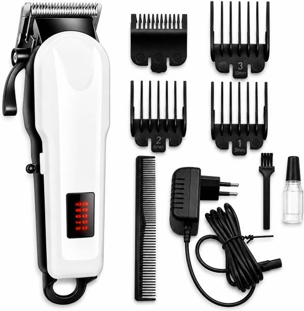 ChinuStyle Professional Rechargeable and Cordless 809A Hair Clipper with LED Display Trimmer 180 min Runtime 5 Length Settings