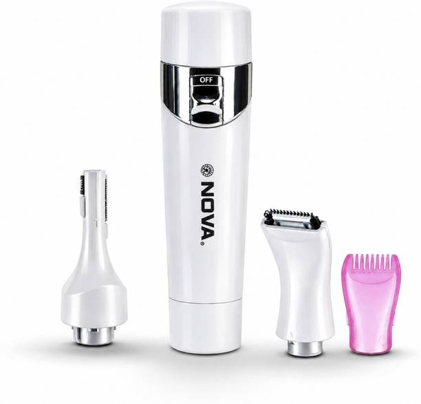 NOVA NLS 536 Bikini ,Facial & Eyebrow hair remover Fully Waterproof Trimmer 45 min Runtime 1 Length Settings