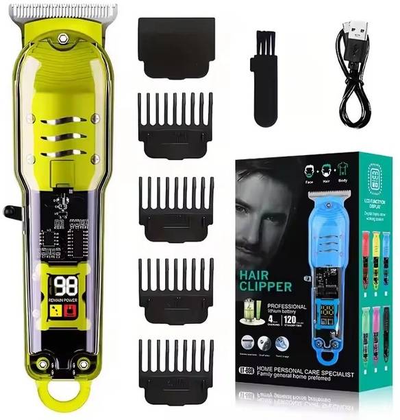 FABUNIK Beard Trimmer For Men, Professional Hair Clipper, Adjustable Blade Clipper Fully Waterproof Trimmer 90 min  Runtime 5 Length Settings