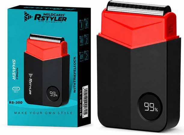 MILDCARES RStyler Portable Shaver for Men Thin Trimmer, 7D Floating Dual Foil, LED Display Shaver For Men