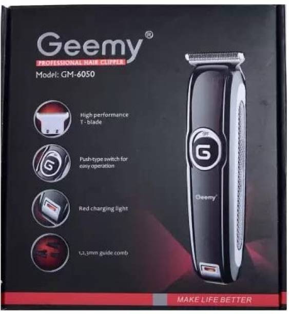 GPS gemmy trimmer 6050 for men Trimmer 70 min Runtime 4 Length Settings (Black) Trimmer 70 min  Runtime 4 Length Settings