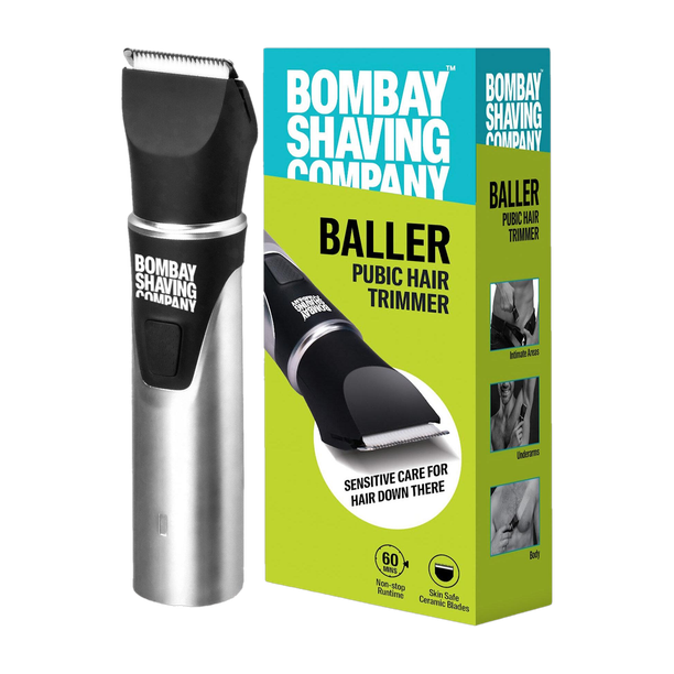 BOMBAY SHAVING COMPANY Baller Public Hair Trimmer Fully Waterproof Trimmer 60 min Runtime 2 Length Settings