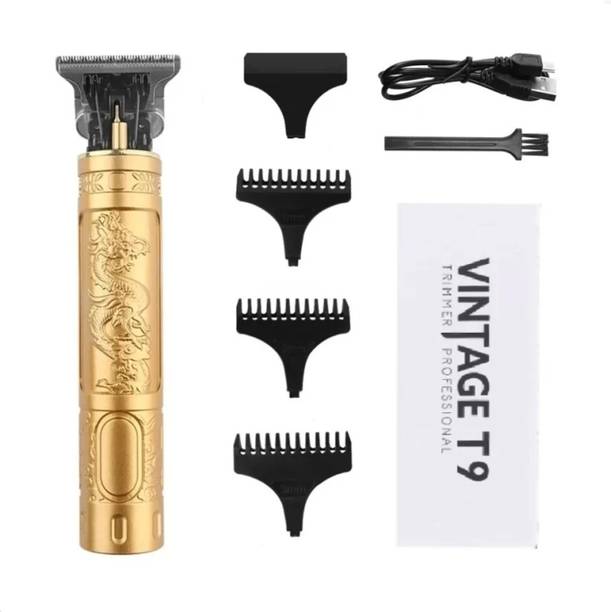Glowsync vintageT9 Hair trimmer Rechargeable Cordless Beard Trimmer Body Groomer Trimmer 120 min Runtime 4 Length Settings