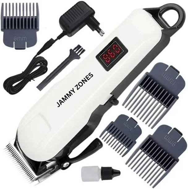 JAMMY ZONES 809A KM Professional Trimmer Beard Clipper Salon Styler 4 Length Settings A215 Fully Waterproof Trimmer 240 min  Runtime 4 Length Settings