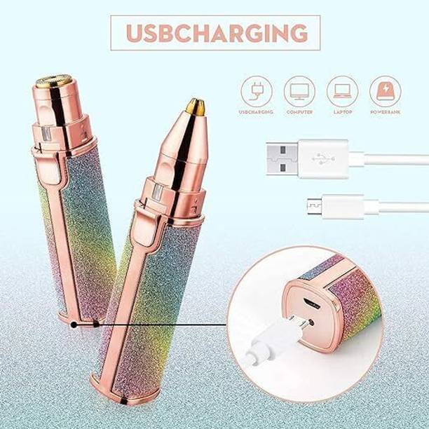 TechElectro Women-blawless eyebrow trimmer for women Fully Waterproof Trimmer 40 min  Runtime 3 Length Settings