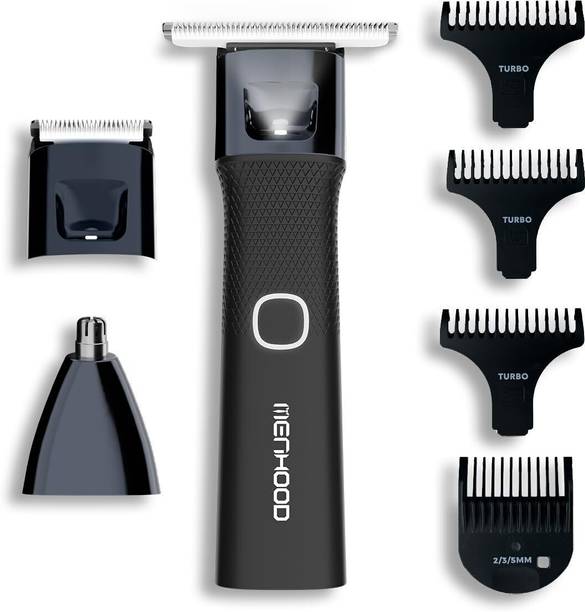 MENHOOD Grooming Trimmer Ultra For Men, Body, Beard, Ear&Nose Hair, Multi-Purpose 3 in 1 Fully Waterproof Trimmer 180 min  Runtime 3 Length Settings