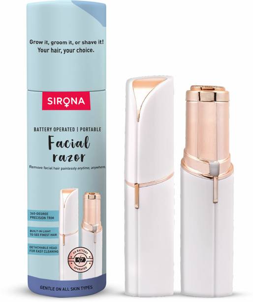 SIRONA Portable Electronic Facial Razor for Women Trimmer 120 min  Runtime 0 Length Settings