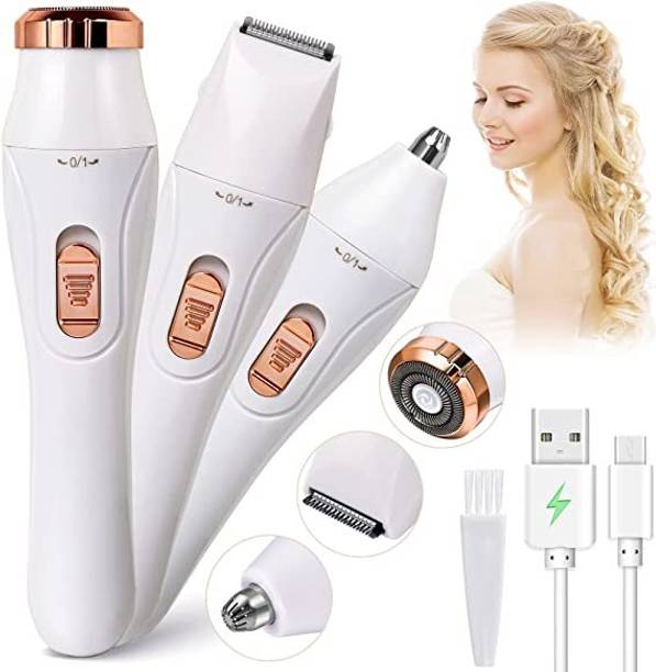 LSSELLS 6-in-1 Bikini Trimmer for Women, Face Hair Removal, Eyebrow Trimmer Machine Trimmer 120 min  Runtime 3 Length Settings