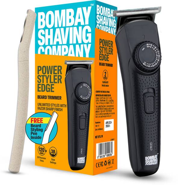 BOMBAY SHAVING COMPANY Flash Charging Men Beard Trimmer with Styling Pen Trimmer 120 min Runtime 38 Length Settings