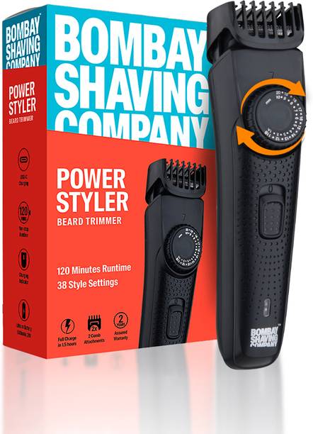 BOMBAY SHAVING COMPANY Flash Charging Men Beard Trimmer 120 min Runtime 38 Length Settings