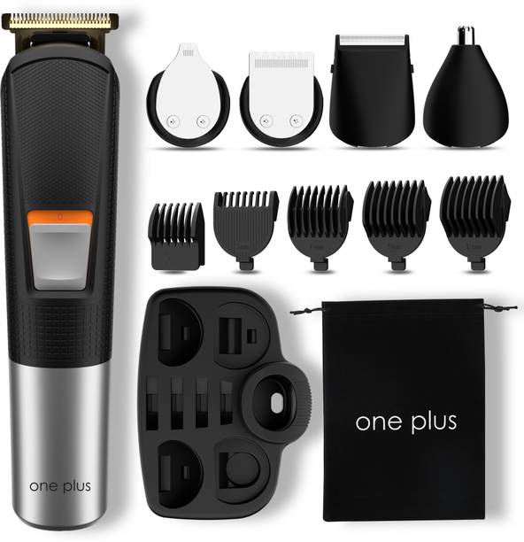 One Plus Cordless Professional 5 in 1 Grooming Kit Titanium coated blade Trimmer 120 min  Runtime 7 Length Settings