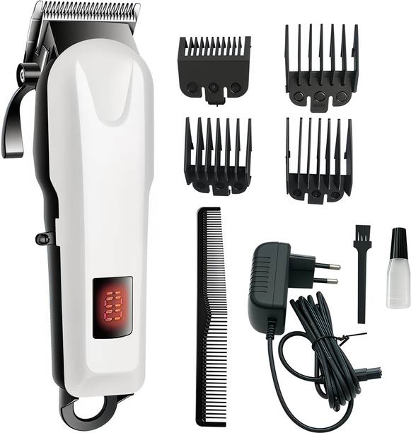 ChinuStyle Hair Trimmer for men's Professional electric hair Wireless LCD display hair cut Fully Waterproof Body Groomer 200 min  Runtime 5 Length Settings