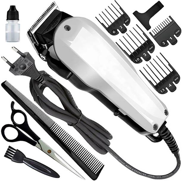 QGS Powerful E4 Adjustable Titanium Wired High Quality Hair Clipper Beard Moustache Trimmer 510 min  Runtime 10 Length Settings
