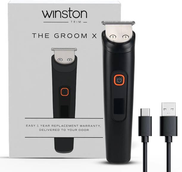 Winston Groom X 5 in 1 Grooming Set for Men with 8 Length Attachment Comb Fully Waterproof Body Groomer 100 min Runtime 7 Length Settings