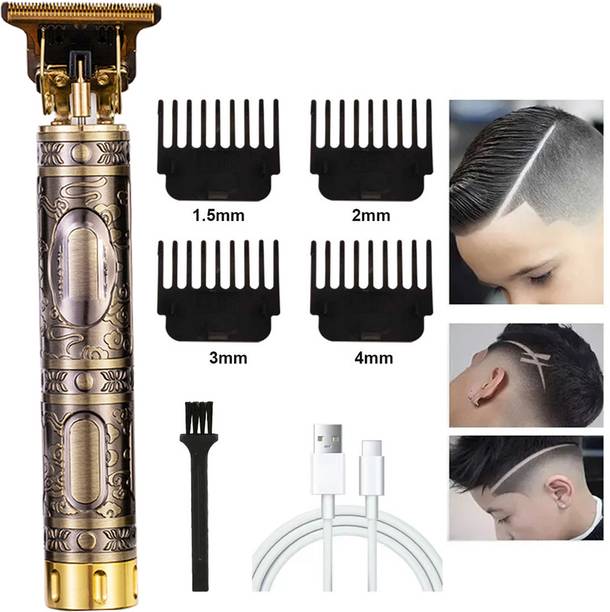 GETTRADE Professional Vintage T9 Hair Trimmer Clipper T-Shape Design & Dragon Style G175 Trimmer 60 min  Runtime 4 Length Settings